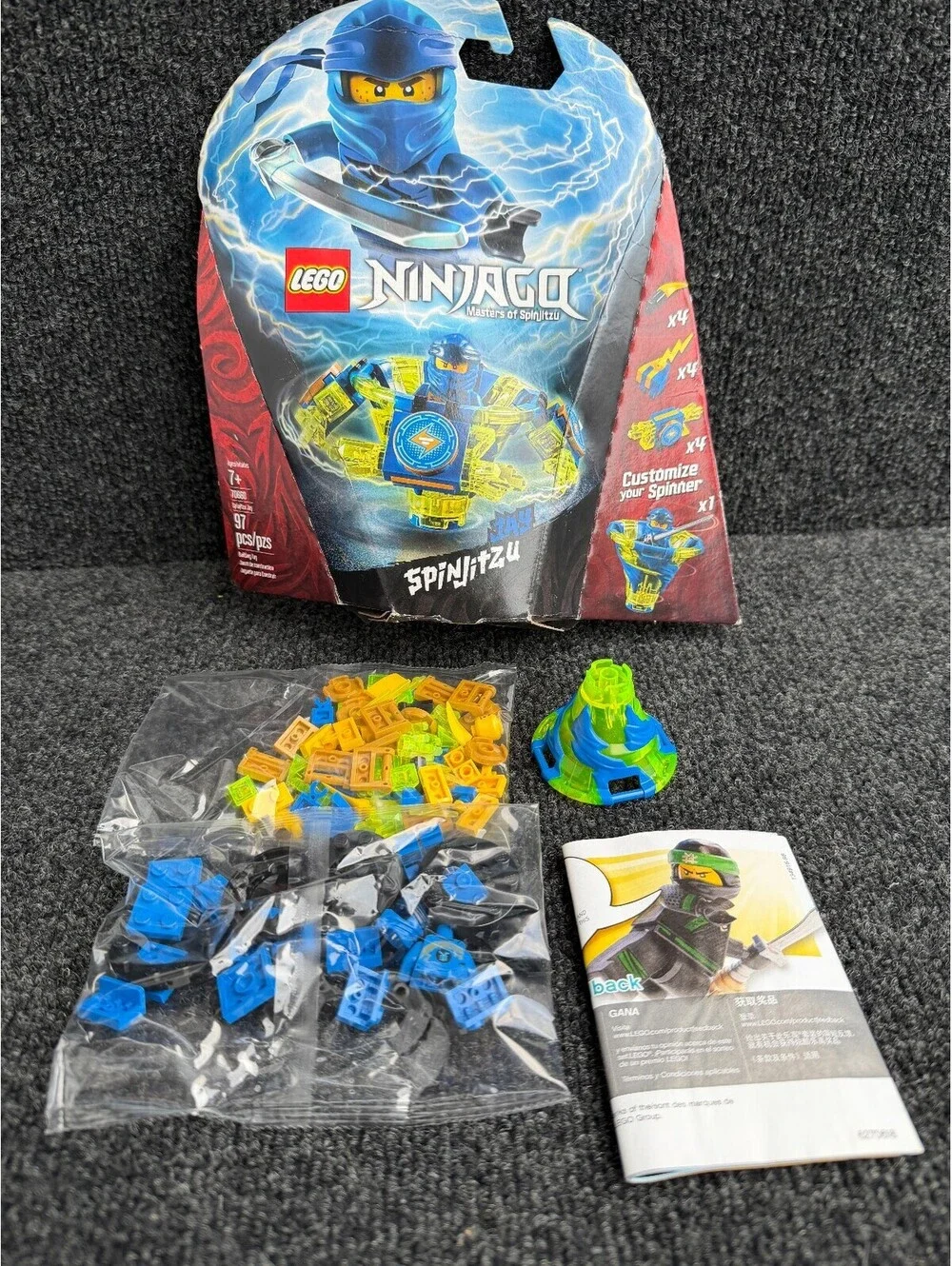 Masters Of Spinjitzu Jay 70660 Lego Ninjago NEW Sealed Box Shows Slight Wear